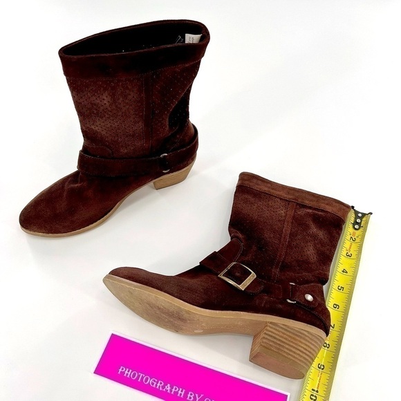 CHINESE LAUNDRY TEE JAI Brown Suede Leather Boots size 7.5 M - Picture 8 of 12